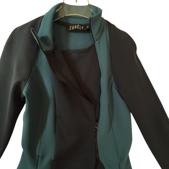 Zarély Performance Jacket Women’s M Navy Teal Athletic Dance Wear - Picture 6 of 12